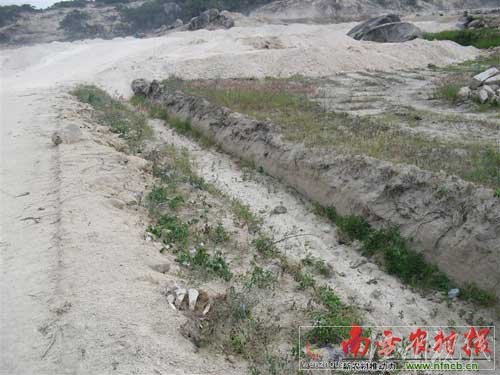 被挖出來(lái)的白骨還隨意堆放在路旁