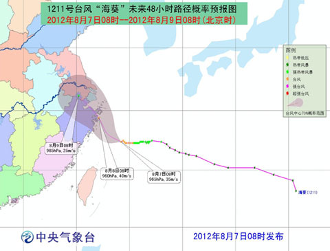 臺(tái)風(fēng)海葵路徑圖