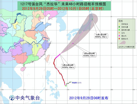 超強(qiáng)臺(tái)風(fēng)杰拉華路徑