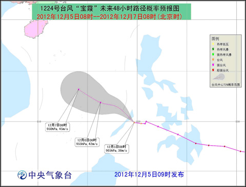 “寶霞”今日下午進(jìn)入我國南海