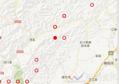 四川綿竹安縣茂縣交界3.8級(jí)地震