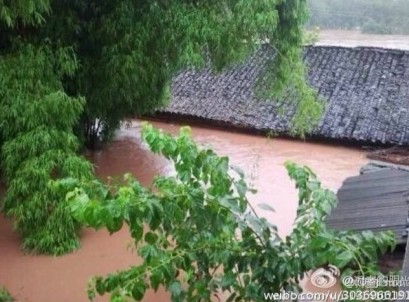 50年來最強暴雨襲擊潼南 潼南部分鄉鎮被洪水淹沒