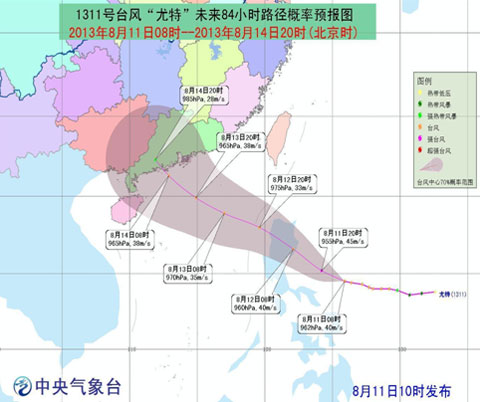 強(qiáng)臺(tái)風(fēng)尤特最新路徑圖