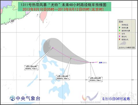 尤特臺風(fēng)未來路徑預(yù)計