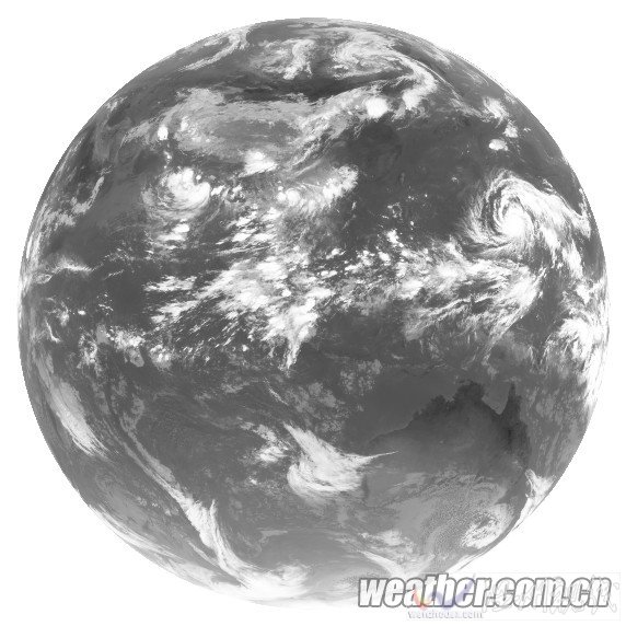 蘇迪羅臺風(fēng)FY-2E紅外一圓盤衛(wèi)星圖