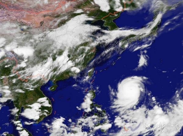 第十五號臺風(fēng)天鵝高清衛(wèi)星云圖