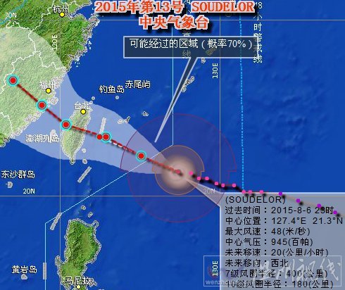 臺風蘇迪羅將登陸臺灣
