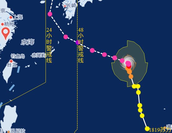 第19號(hào)臺(tái)風(fēng)蘇力路徑圖
