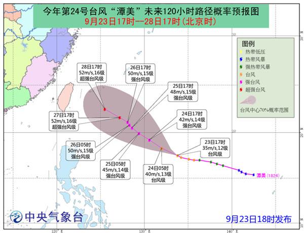 潭美臺風(fēng)路徑