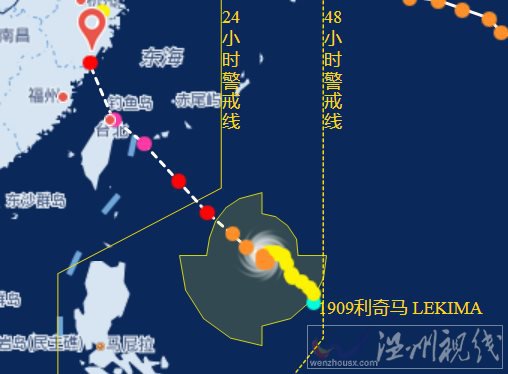 臺(tái)風(fēng)利奇馬登陸溫州嗎