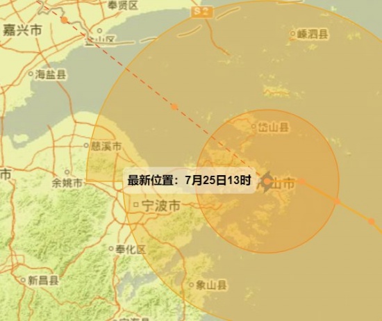 臺(tái)風(fēng)煙花登陸舟山