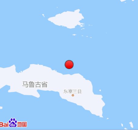 印尼塞蘭島附近海域發(fā)生5.8級(jí)地震
